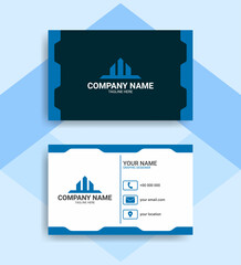 Canvas Print - blue elegant business card template