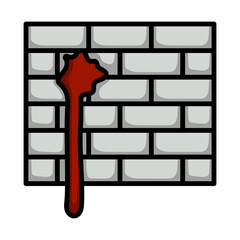 Poster - Blood On Brick Wall Icon