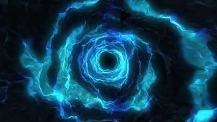 Wall Mural - abstract fantasy background energy wave tunnel shiny form loop