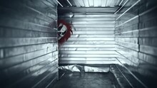 Scary Clown Attacks In A Closed Ventilation Duct. Scary Psychopath In A Suit.