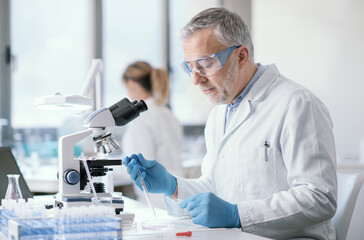 Wall Mural - scientist working in the laboratory