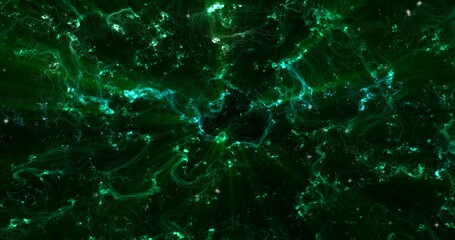 Wall Mural - Abstract View from space on a galaxy with stars. greeb wallpaper, the universe is filled with nebulae and galaxies. Panoramic shot, wide format. abstract sky background. copy spase