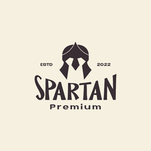 Vintage Simple Spartan Helm Logo Design Vector Graphic Symbol Icon Illustration Creative Idea