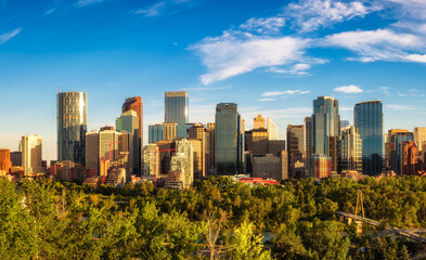 Fototapete - City skyline of Calgary in Canada