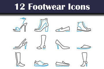 Poster - Footwear Icon Set