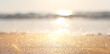 Leinwandbild Motiv Sea waves and warm sunset light, calm and relaxing sandy beach