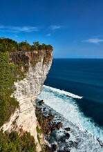 Cliff View Point In Bali Close To The Sea.