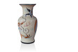 antique cream and black ceramic vase on white background, object background, decor, vintage, retro, fashion, copy space