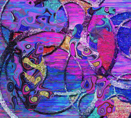 Wall Mural - purple shapes abstract