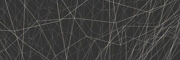 Gray banner or background with colored lines. Net. 3D rendering.