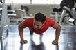 © Blanscape - FItness Asian young man push up in gym