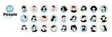 People Avatar Icons. Vector Illustration Charaters For Social Media And Networking, User Profile, Website And App Design And Development, User Profile Icons.