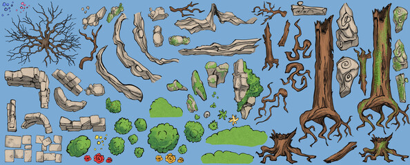 a constructor for creating game cards for board games such as dungeons and dragons, on it trees ston