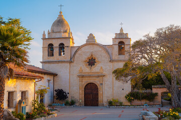 Exterior of Carmel Mission In California