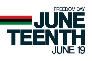 Wall Mural - Juneteenth. June 19, Freedom Day. Vector illustration. Holiday poster.