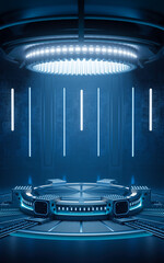 Wall Mural - 3D rendering mechanical creative science fiction background