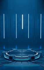 Wall Mural - 3D rendering mechanical creative science fiction background