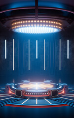Wall Mural - 3D rendering mechanical creative science fiction background