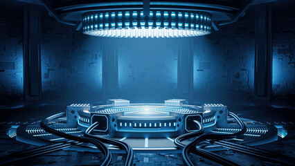 Wall Mural - 3D rendering mechanical creative science fiction background