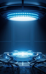 Wall Mural - 3D rendering mechanical creative science fiction background