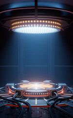 Wall Mural - 3D rendering mechanical creative science fiction background