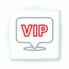 Sticker - Line Location Vip icon isolated on white background. Colorful outline concept. Vector