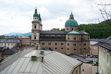 Wall Mural - View of the Cathedral of St. Rupert and Virgil