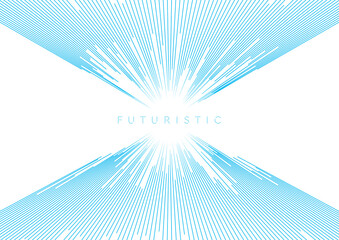 Blue minimal lines abstract futuristic tech background. Vector digital art design