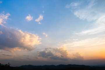 Wall Mural - sky and clouds at sunset