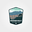 theodore roosevelt national park vector logo symbol illustration design