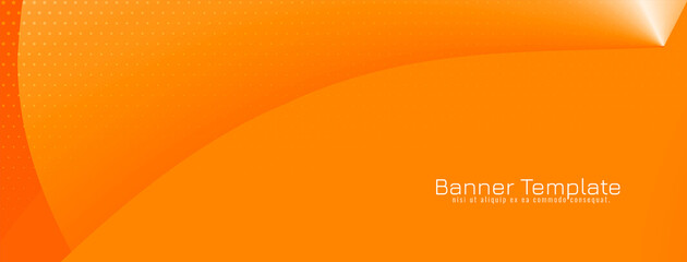 Yellow color elegant wave style corporate banner design