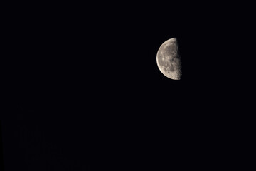 Wall Mural - crescent moon on dark night sky
