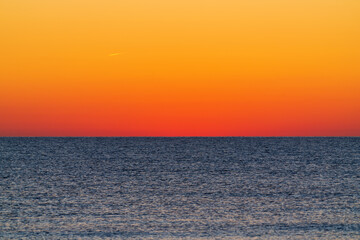 Wall Mural - Skyline over the sea before dawn