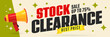 Stock clearance sale up to 75 percent off