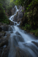  beautiful waterfall in the forest