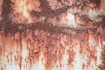 Wall Mural - Rusty iron plate texture background . rust and oxidized metal background.