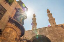 Egypt, Cairo, Sun Shining Over Bab Zuweila Gate