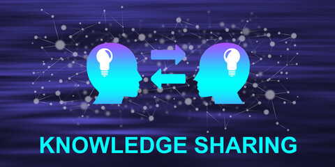 Wall Mural - Concept of knowledge sharing