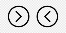 Arrows Icons Left And Right On A Transparent Background