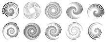 Spiral Dotted Vector Background