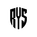 Fototapeta  - RYS letter logo design. RYS modern letter logo with black background. RYS creative  letter logo. simple and modern letter logo. vector logo modern alphabet font overlap style. Initial letters RYS 