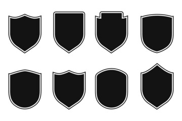 set of vintage label and badges shape collections. vector illustration. black template for patch, in