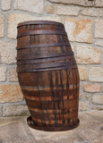 Fototapeta  - Wooden barrel. Container used for the production and elaboration of wines
