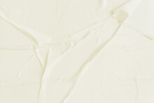 Blank Cream Paper Is Crumpled Texture Background. Crumpled Paper Texture Backgrounds For Various Purposes