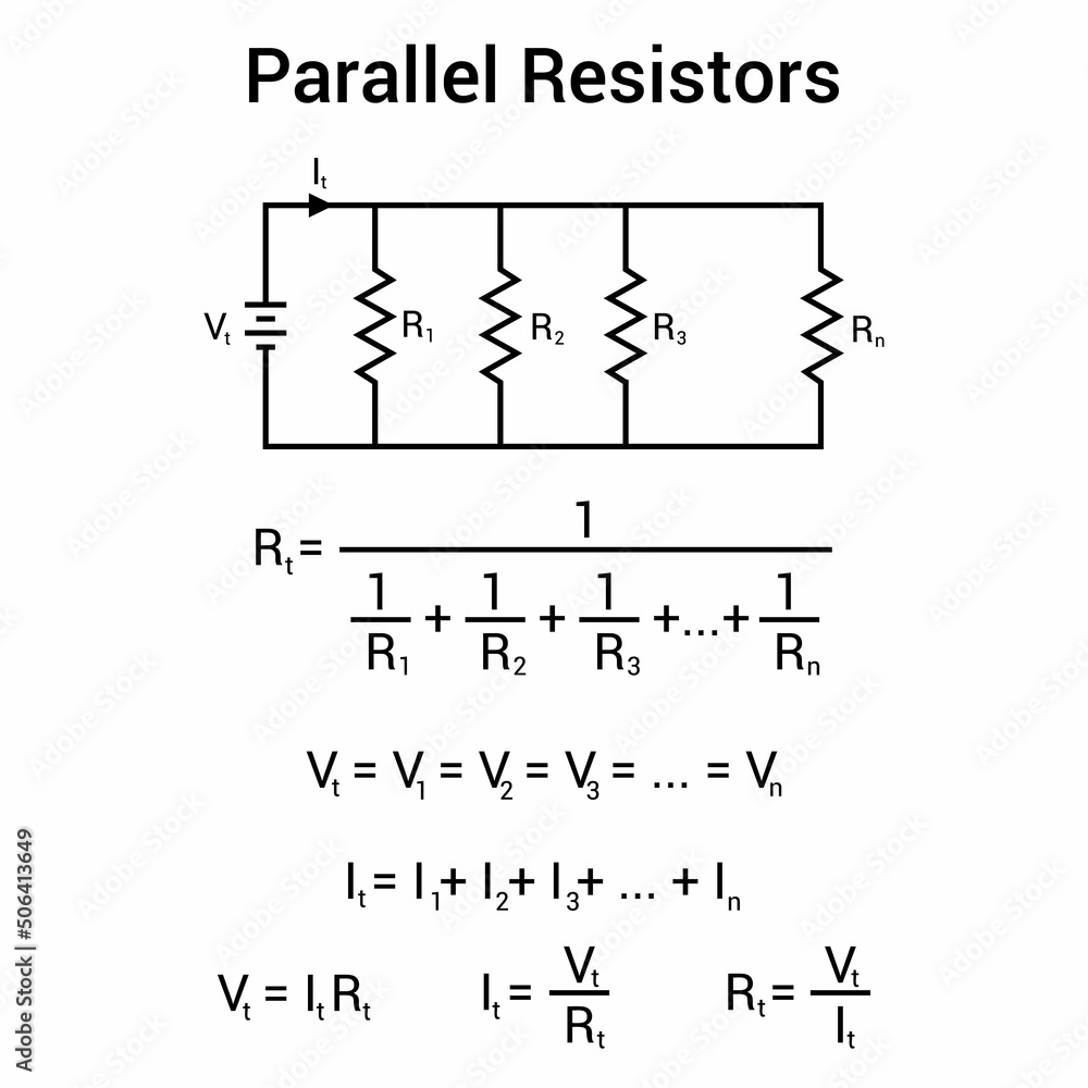 parallel resistors diagram and formulas