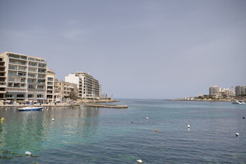 Wall Mural - St Julian's Bay in Malta on a sunny day