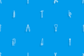 Sticker - Seamless pattern on the theme of tools and repairs.