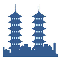 Wall Mural - asian pagodas towers