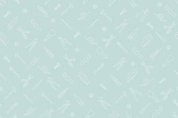 Sticker - Seamless pattern on the theme of tools and repairs.