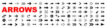 Arrow Icon Set. Arrow. Cursor. Collection Different Arrows Sign. Black Vector Arrows Icons. Modern Simple Arrows. Vector Illustration.